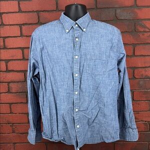Peter Millar Men's XL Blue Button-Down Shirt – Crown‎ Crafted, Soft Twill